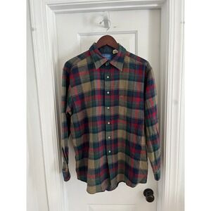 Pendleton Mens Vintage 100% Virgin Wool Plaid Flannel  Made‎ in USA
